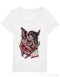 Tricou STANLEY STELLA dama Pig Saw Alb