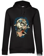 Hoodie dama cu gluga Skull Movie Negru