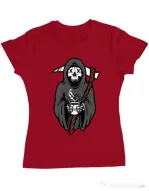 Tricou ADLER dama Coffee Reaper Rosu