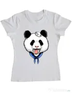 Tricou ADLER dama Panda Sailor Alb