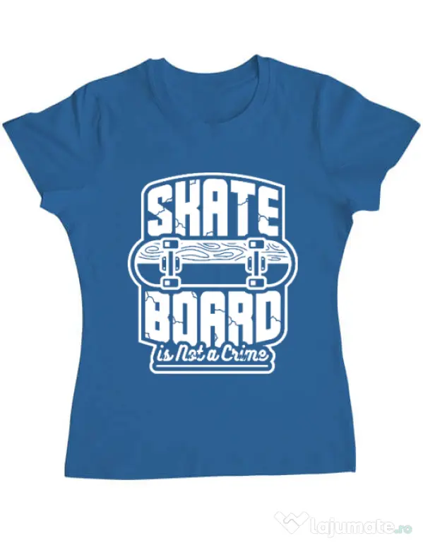 Tricou ADLER dama Skate Board Albastru azuriu