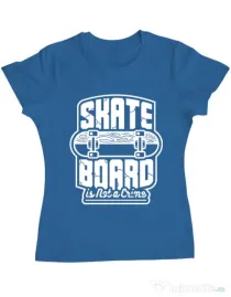 Tricou ADLER dama Skate Board Albastru azuriu