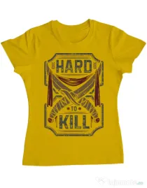 Tricou ADLER dama Hard To Kill Galben
