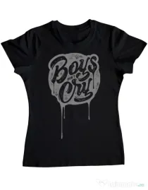 Tricou ADLER dama Boys Dont Cry Negru