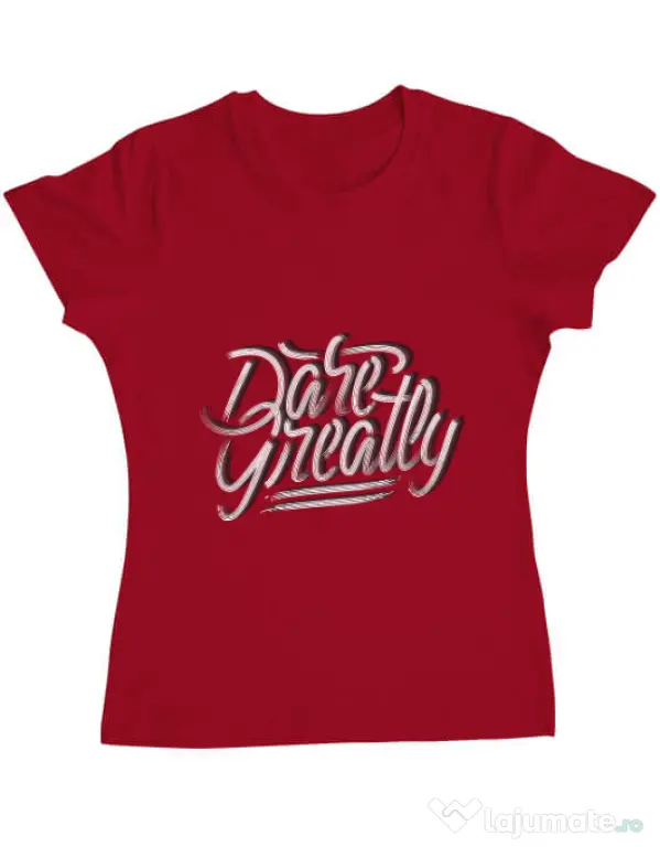 Tricou ADLER dama Dare Greatly Rosu