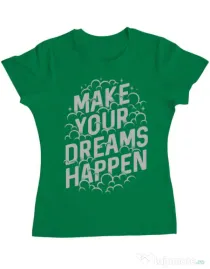 Tricou ADLER dama Make your dreams happen Verde mediu