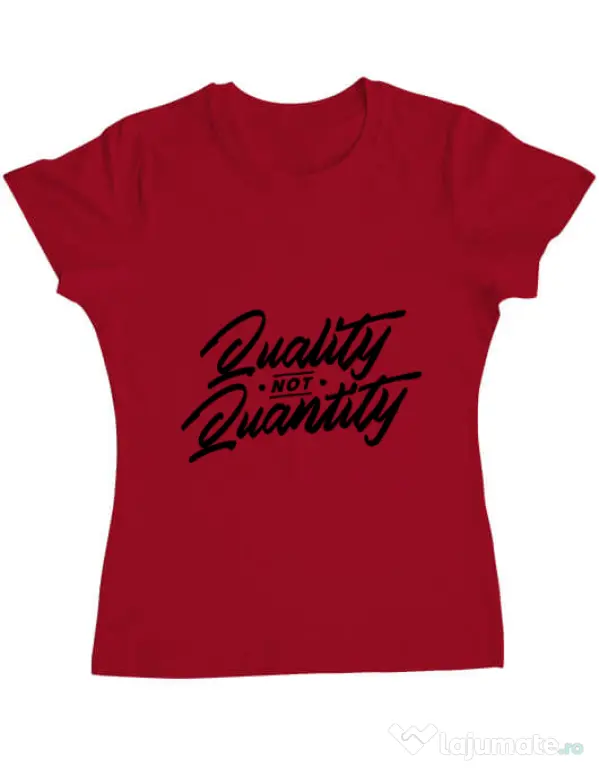 Tricou ADLER dama Quality not quantity Rosu