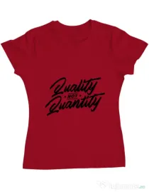 Tricou ADLER dama Quality not quantity Rosu
