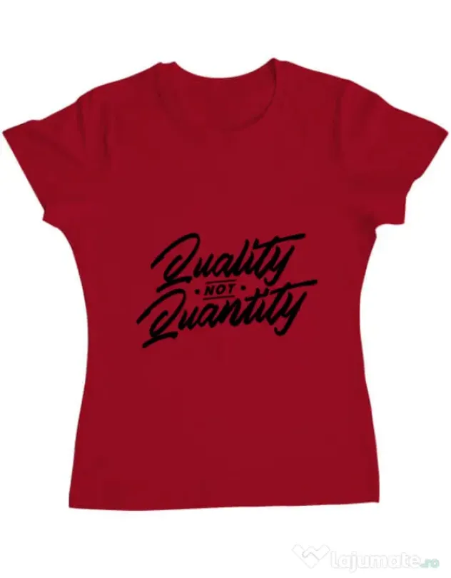 Tricou ADLER dama Quality not quantity Rosu