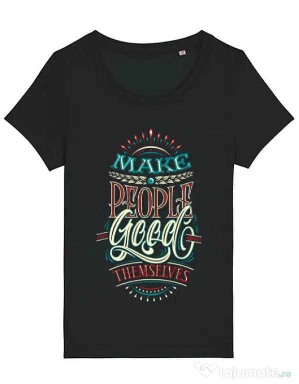 Tricou STANLEY STELLA dama Make people feel good Negru