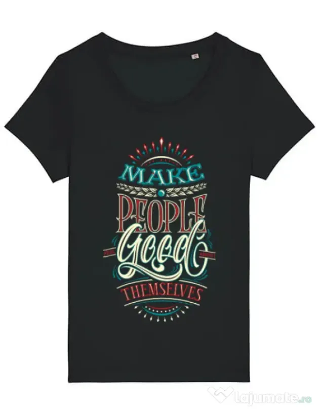 Tricou STANLEY STELLA dama Make people feel good Negru