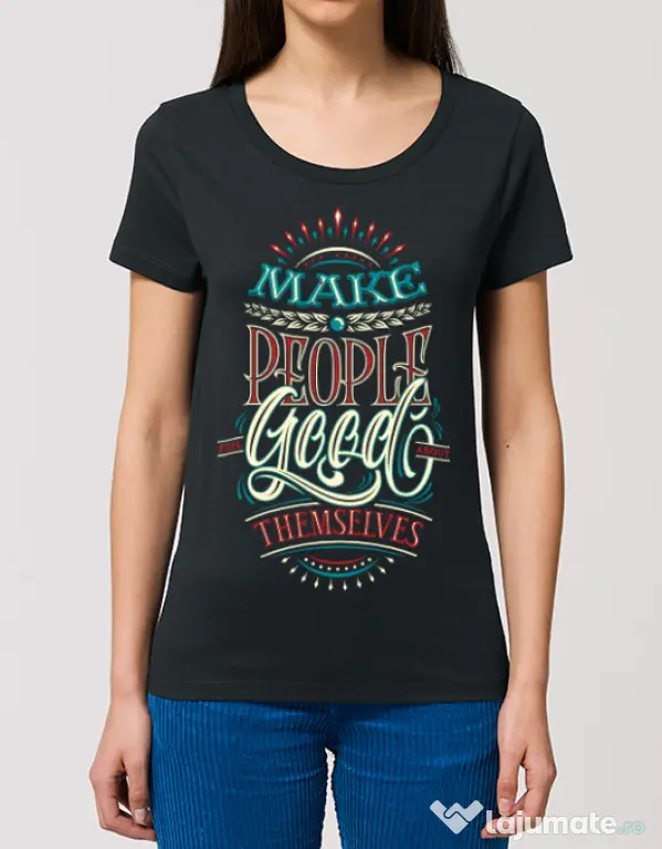 Tricou STANLEY STELLA dama Make people feel good Negru