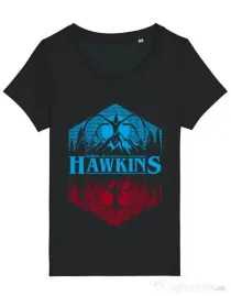 Tricou STANLEY STELLA dama Welcome to Hawkins Negru
