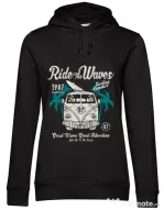 Hoodie dama cu gluga Ride The Waves Negru