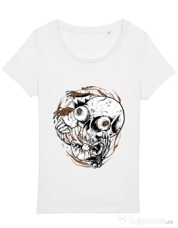 Tricou STANLEY STELLA dama Coffee Addict Alb