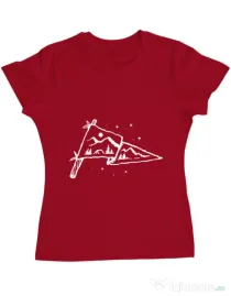 Tricou ADLER dama Camp Flag Rosu