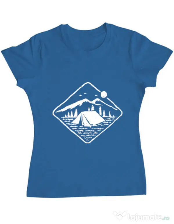 Tricou ADLER dama Camp Mode ON Albastru azuriu