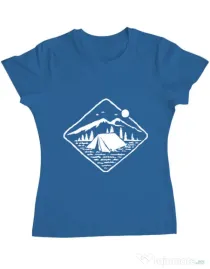Tricou ADLER dama Camp Mode ON Albastru azuriu