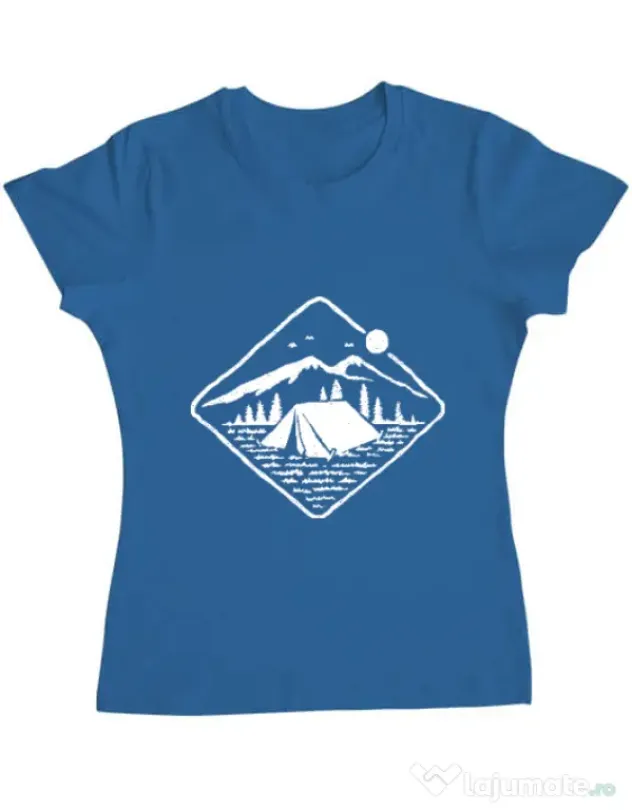 Tricou ADLER dama Camp Mode ON Albastru azuriu