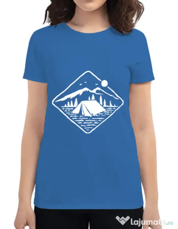 Tricou ADLER dama Camp Mode ON Albastru azuriu