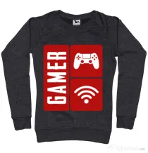 Bluza ADLER dama Gamer Negru melanj