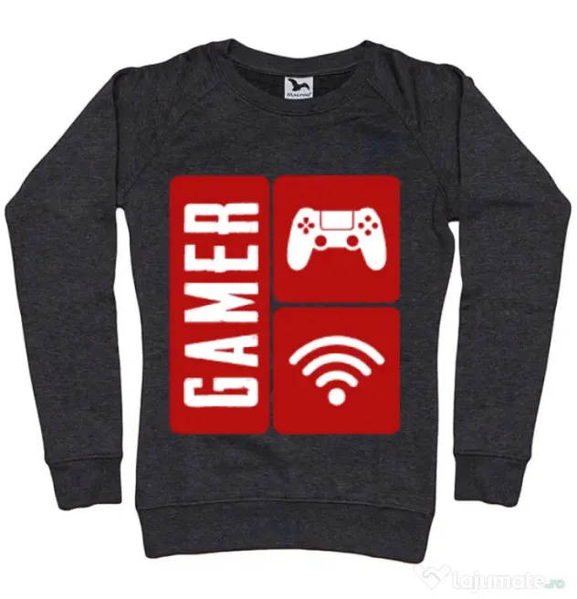 Bluza ADLER dama Gamer Negru melanj