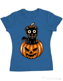 Tricou ADLER dama Pumpcat Albastru azuriu