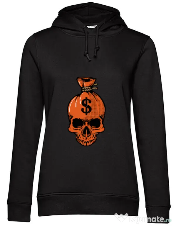 Hoodie dama cu gluga Sack Negru