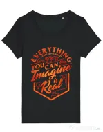 Tricou STANLEY STELLA dama Everything You Can Imagine is Real Negru