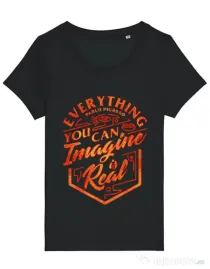 Tricou STANLEY STELLA dama Everything You Can Imagine is Real Negru