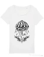 Tricou STANLEY STELLA dama Umbrella Tattoo Alb