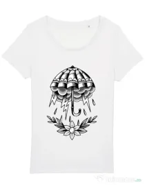 Tricou STANLEY STELLA dama Umbrella Tattoo Alb