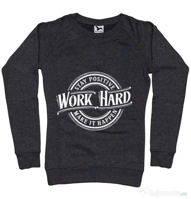 Bluza ADLER dama Work Hard Negru melanj