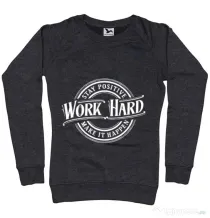 Bluza ADLER dama Work Hard Negru melanj