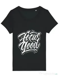 Tricou STANLEY STELLA dama Focus On The Good Negru