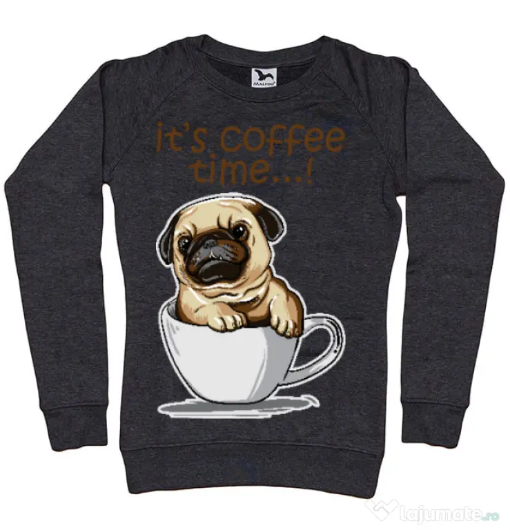 Bluza ADLER dama Its Coffee Time Negru melanj