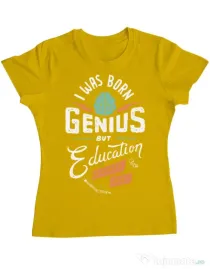 Tricou ADLER dama Born Genius Galben