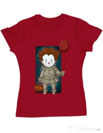 Tricou ADLER dama Little clown Rosu