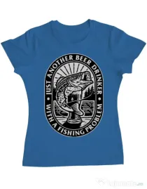 Tricou ADLER dama Fishing problem Albastru azuriu