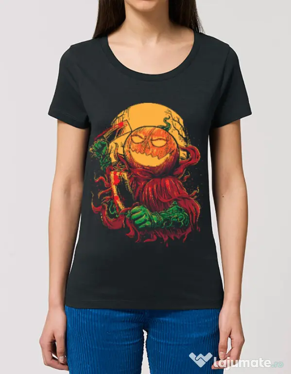 Tricou STANLEY STELLA dama Pumpkinhead Butcher Negru