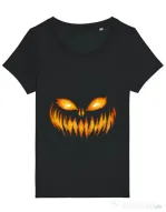 Tricou STANLEY STELLA dama Scary pumpkin face Negru