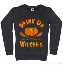 Bluza ADLER dama Drink up witches Negru melanj