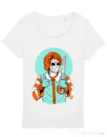 Tricou STANLEY STELLA dama Clown killer Alb