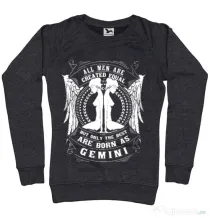 Bluza ADLER dama The best men are born as Gemini Negru melanj