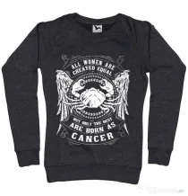 Bluza ADLER dama The best women are born as Cancer Negru melanj