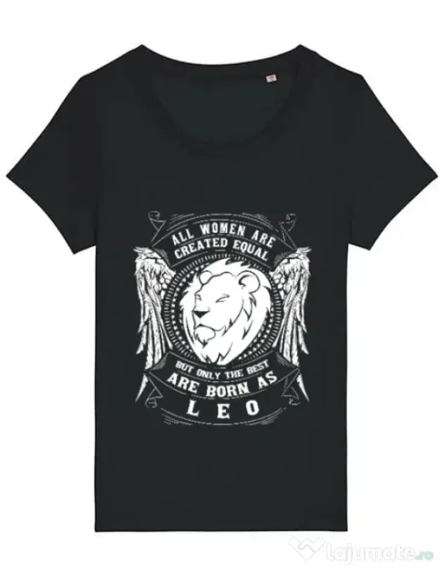 Tricou STANLEY STELLA dama The best women are born as Leo Negru