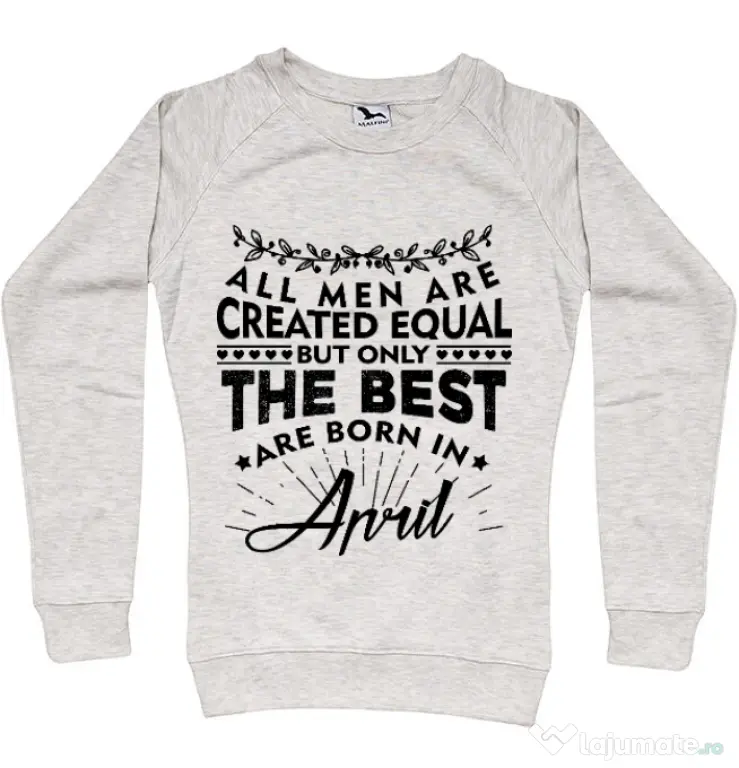 Bluza ADLER dama The best men are born in April Migdala melanj