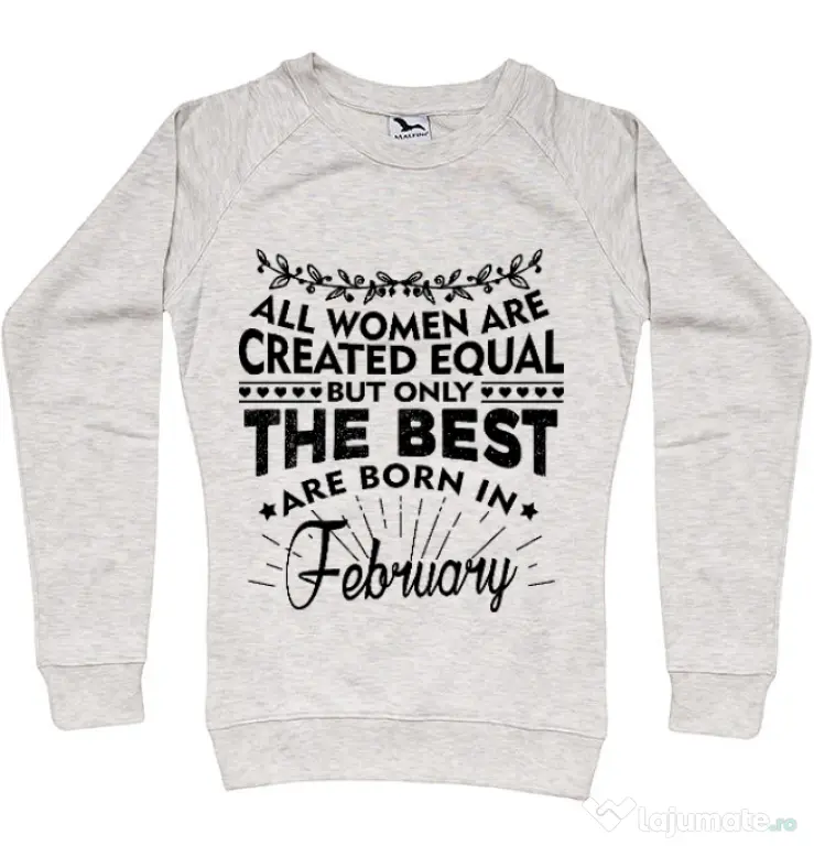 Bluza ADLER dama The best women are born in February Migdala melanj