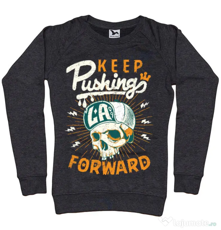 Bluza ADLER dama Keep pushing Negru melanj
