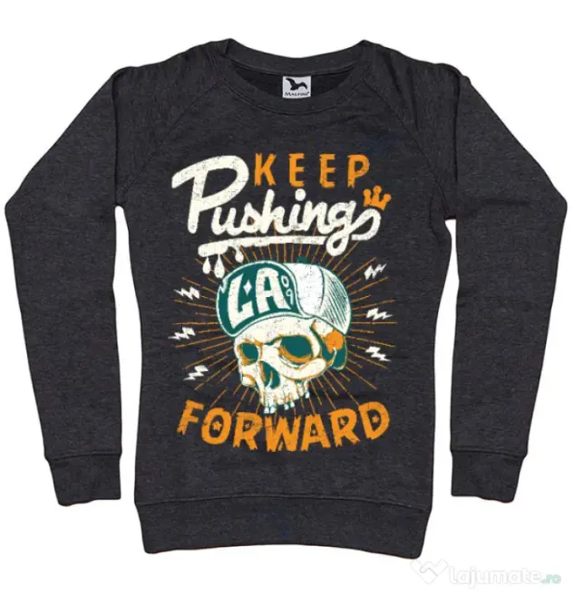 Bluza ADLER dama Keep pushing Negru melanj